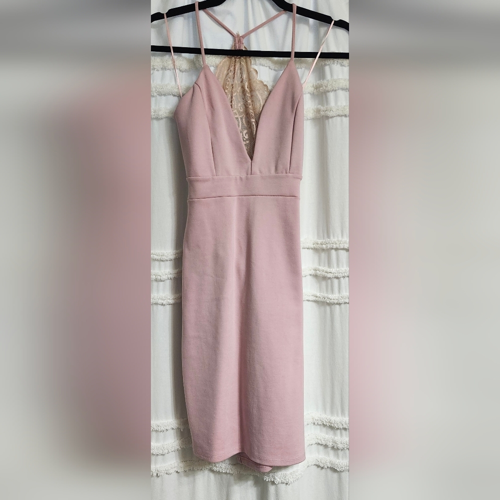 Revamped Pink Sheath Dress Halter Backless. FINAL PRICE!